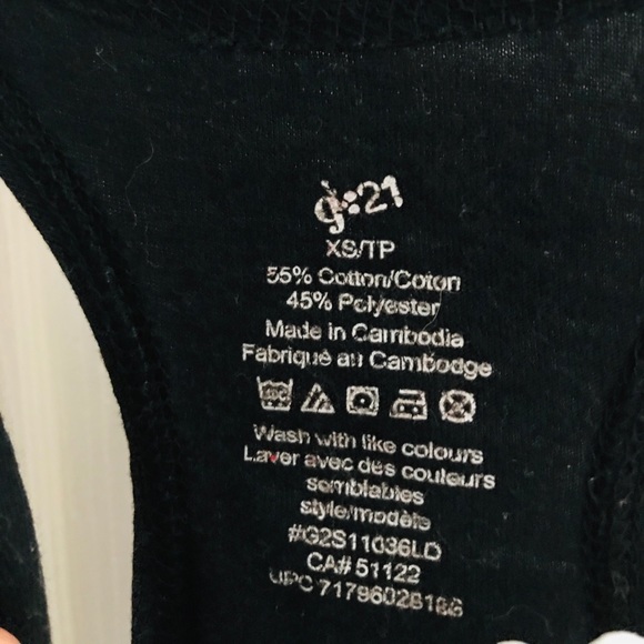 Black Tank Top with Decorative Pocket - Picture 2 of 2